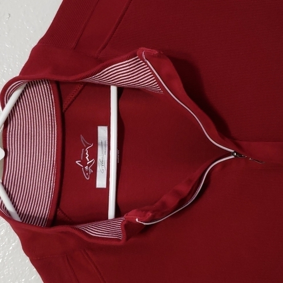 GREG NORMAN COTTON DARK RED QUARTER ZIP SIZE XL - Picture 6 of 12